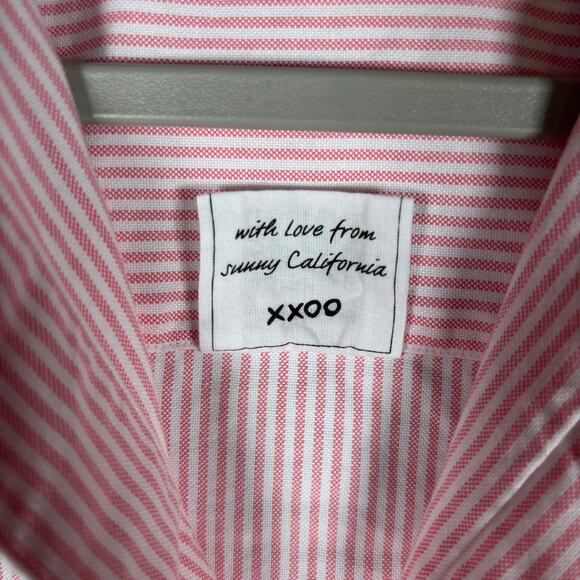 Frank & Eileen Shirley Pink White Striped Button-Up Shirt Women’s M - Picture 6 of 8